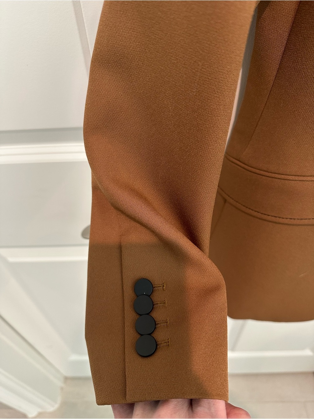 Tahari Women’s Brown Single-Button Tailored Blazer - Picture 3 of 4